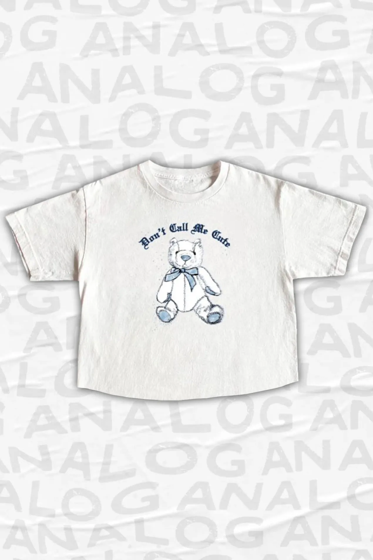 Women Daisy Street T-Shirts-ANALOG HUG A BEAR DAY COLLECTION: DON'T CALL ME CUTE CROPPED T-SHIRT