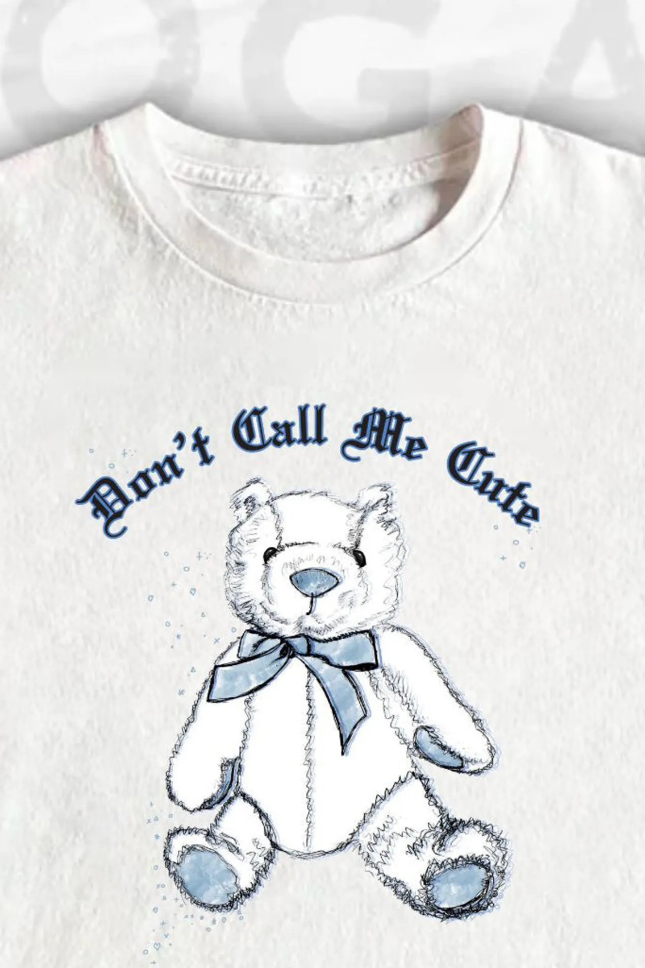 Women Daisy Street T-Shirts-ANALOG HUG A BEAR DAY COLLECTION: DON'T CALL ME CUTE CROPPED T-SHIRT