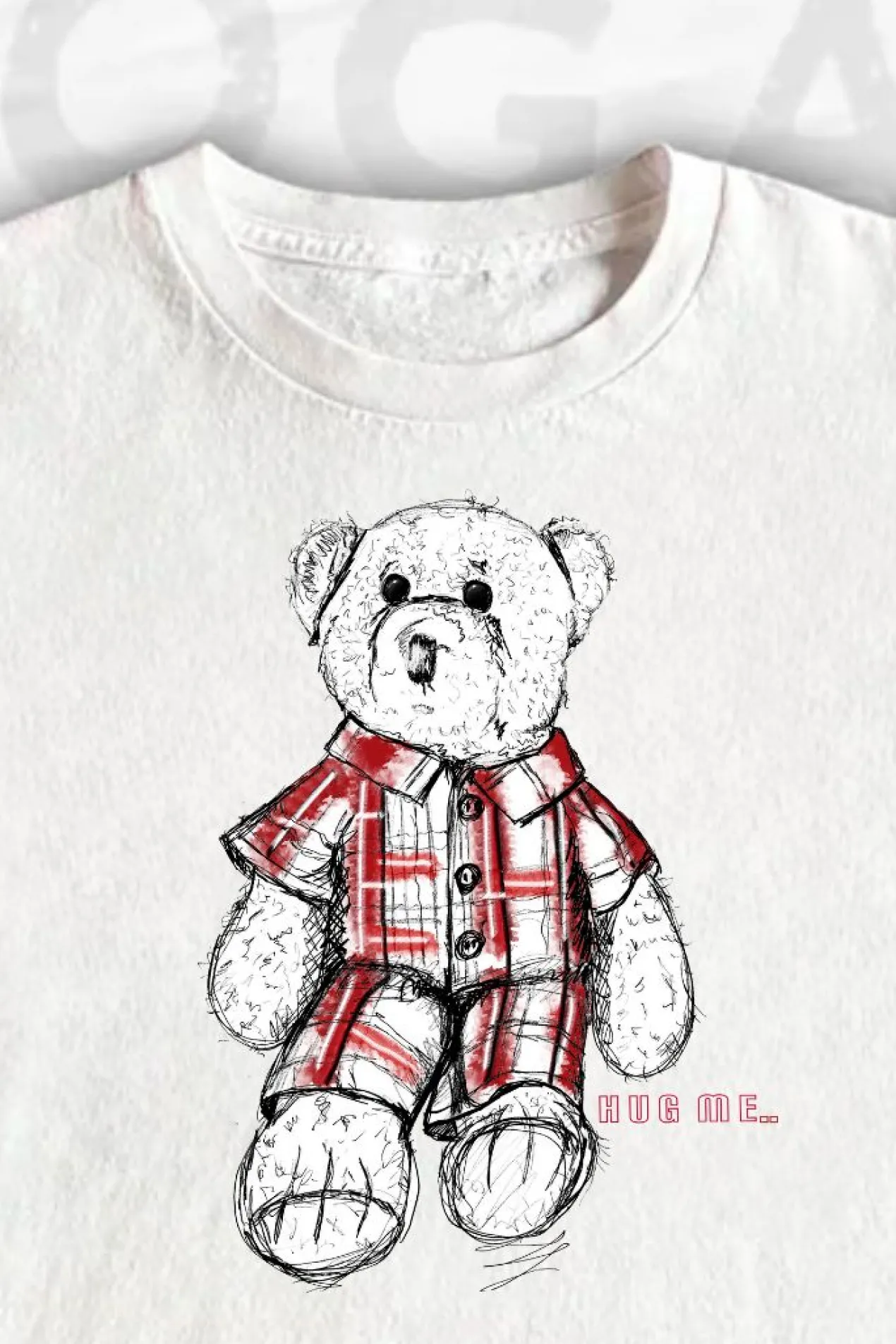 Women Daisy Street T-Shirts-ANALOG HUG A BEAR DAY COLLECTION: HUG ME TEDDY RELAXED T-SHIRT