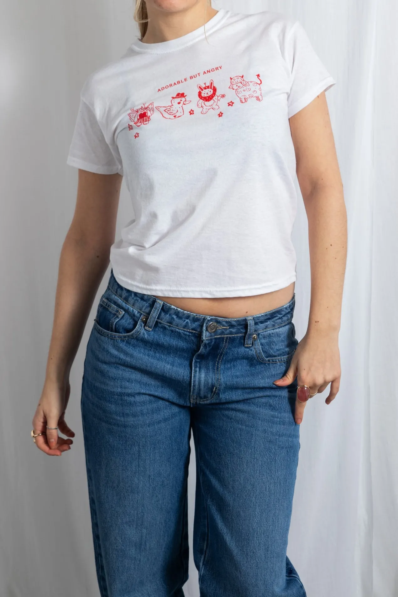 Women Daisy Street Tops | T-Shirts-Adorable But Angry Baby Tee