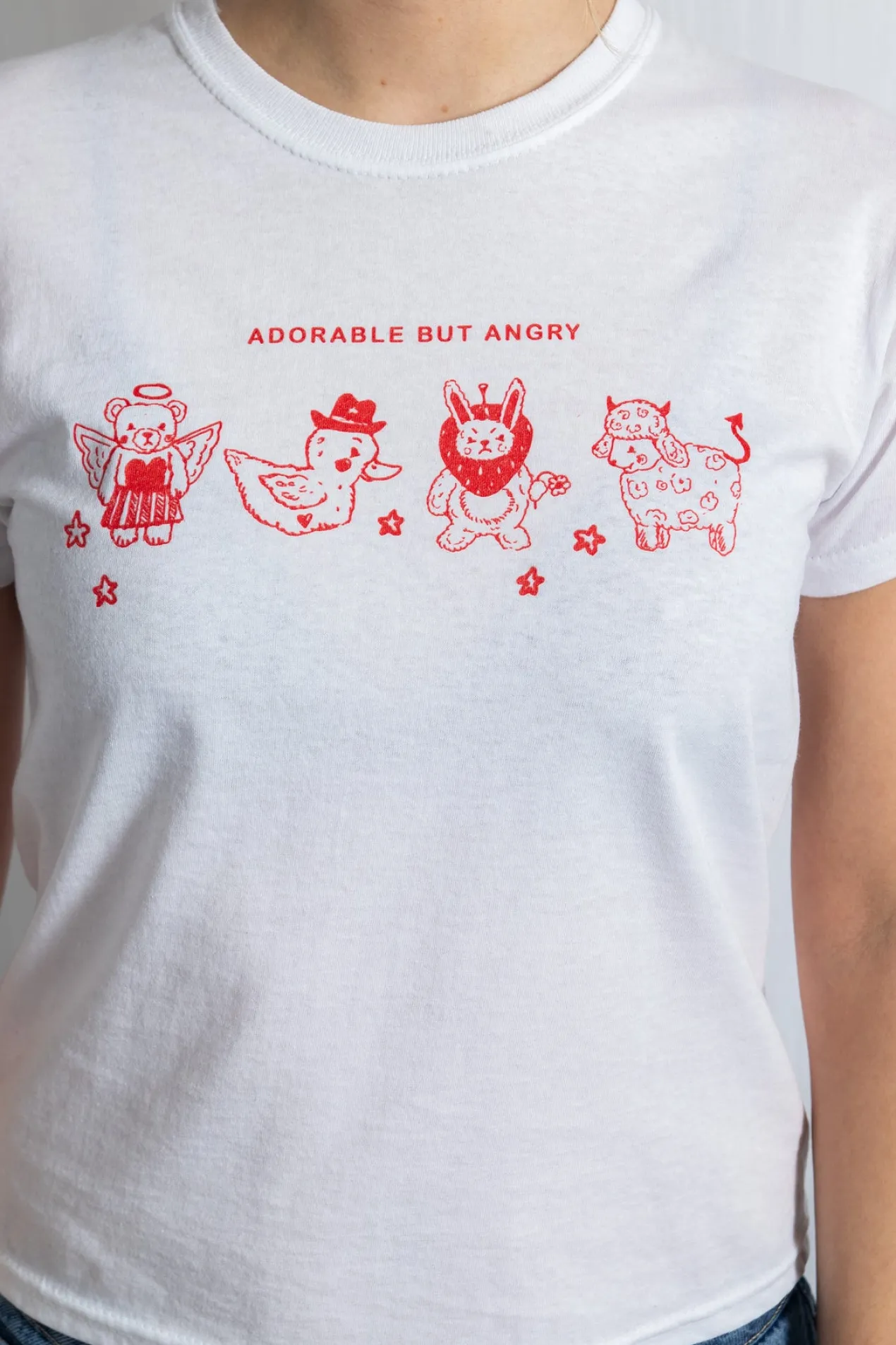 Women Daisy Street Tops | T-Shirts-Adorable But Angry Baby Tee