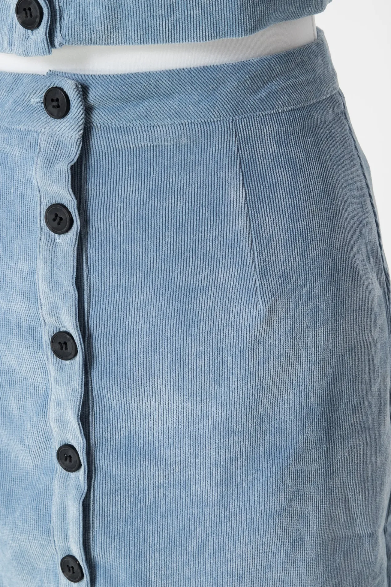 Women Daisy Street Skirts-Button Up Mini Skirt in Cord