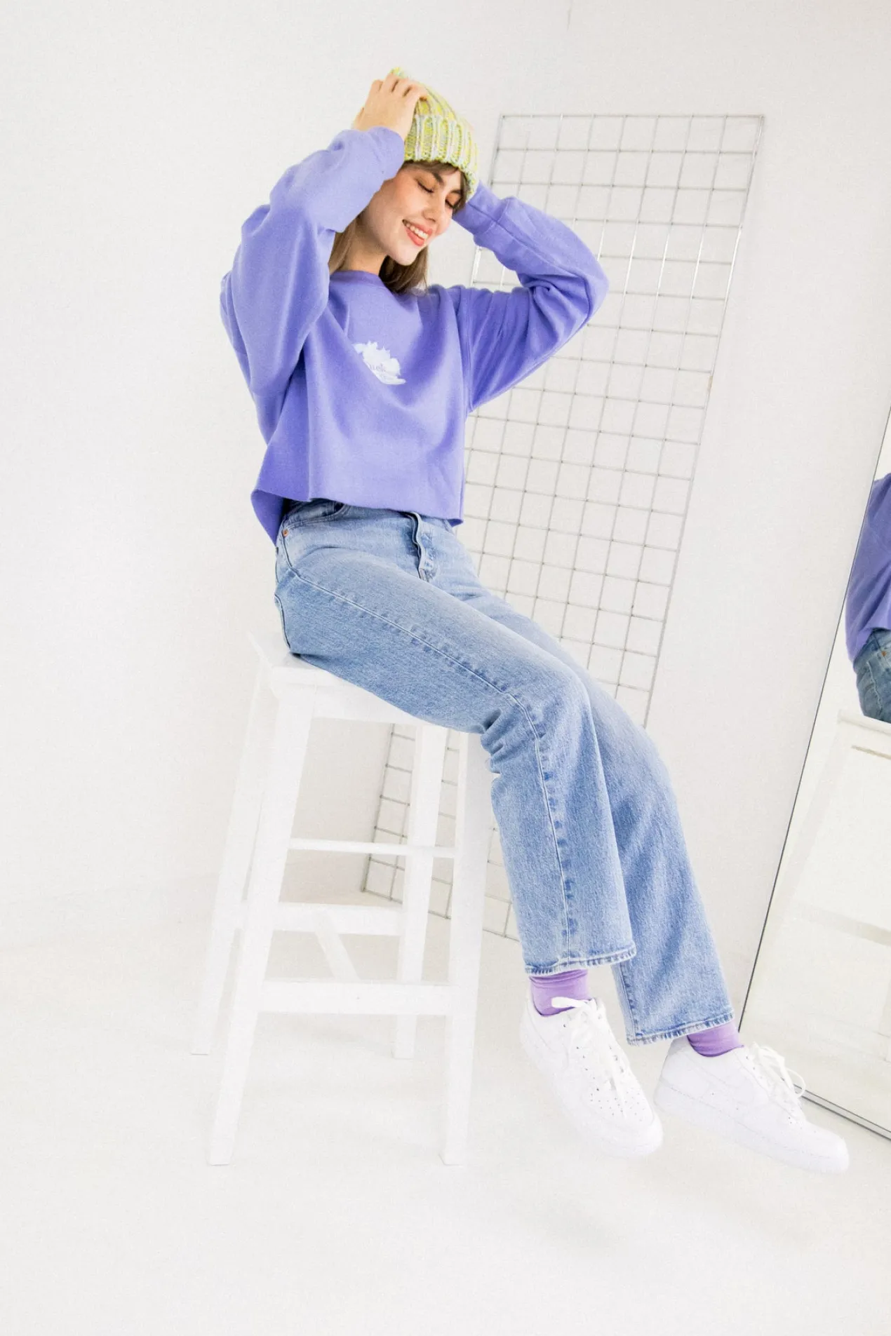 Women Daisy Street Hoodies & Sweatshirts-Cute as F*ck Cropped Sweat