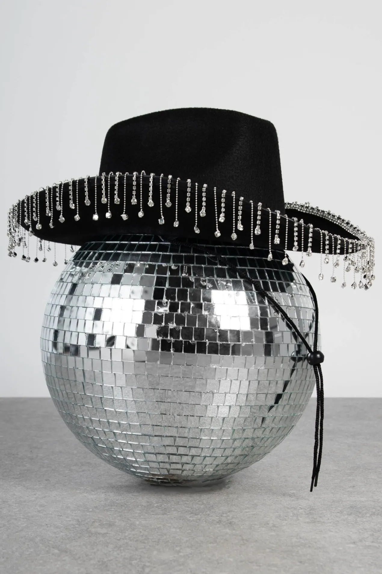 Women Daisy Street Accessories | Partywear-Diamante Tassel Cowboy Hat in