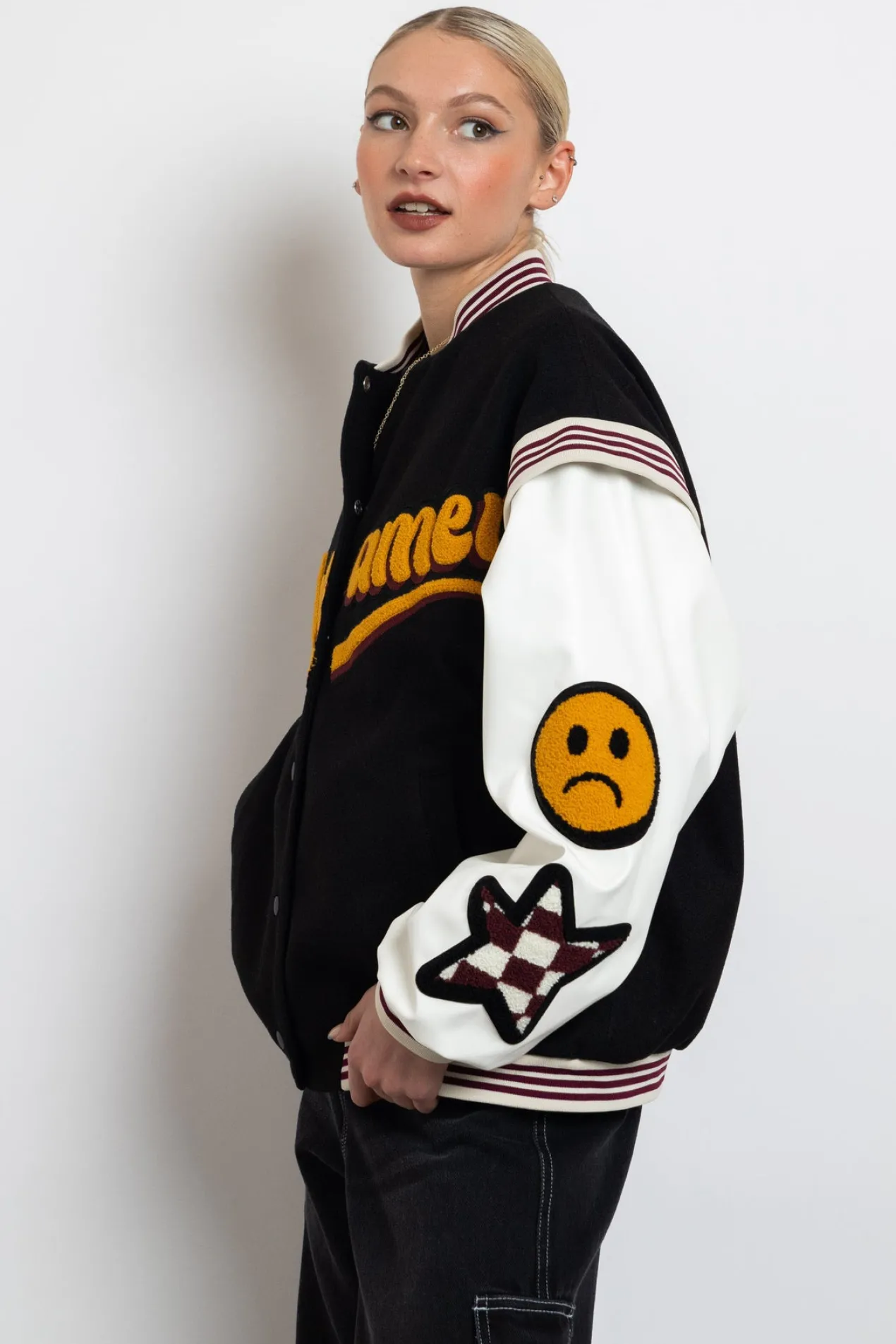 Women Daisy Street Jackets-Dreamer Bomber Jacket