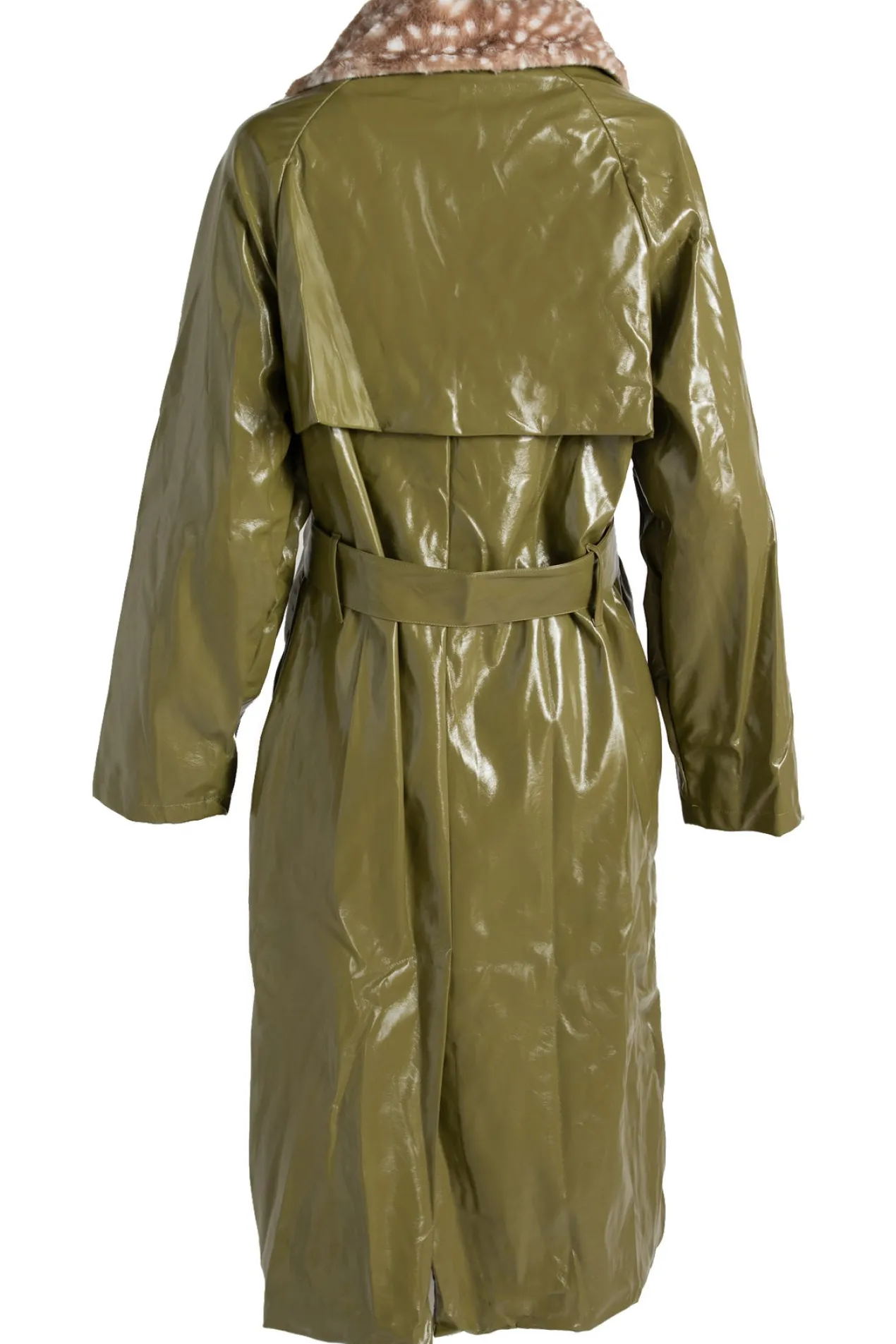 Women Daisy Street Jackets-Fur Trench Coat in