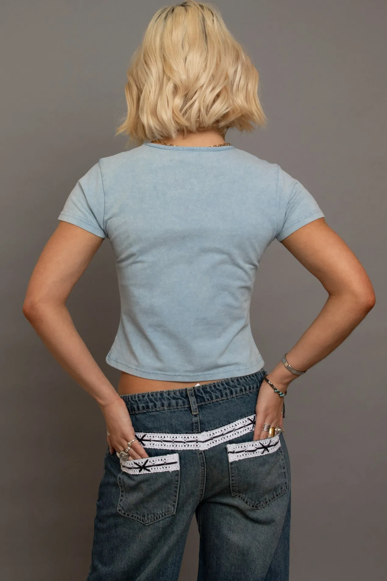 Women Daisy Street Tops | T-Shirts-Gilmore Girls Washed Baby Tee