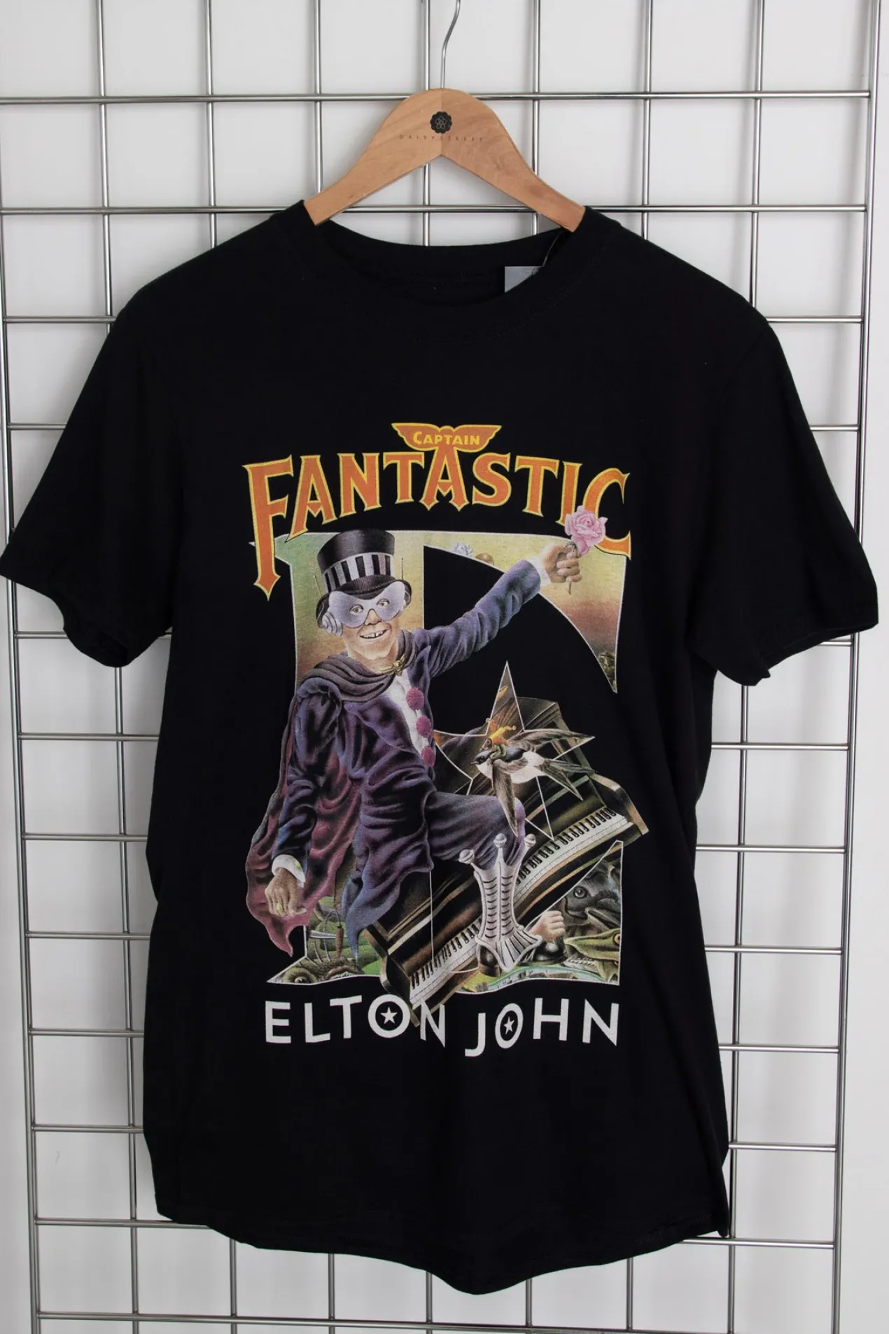 Women Daisy Street T-Shirts-Licensed Relaxed T-Shirt With Elton John 'Captain Fantastic' Print