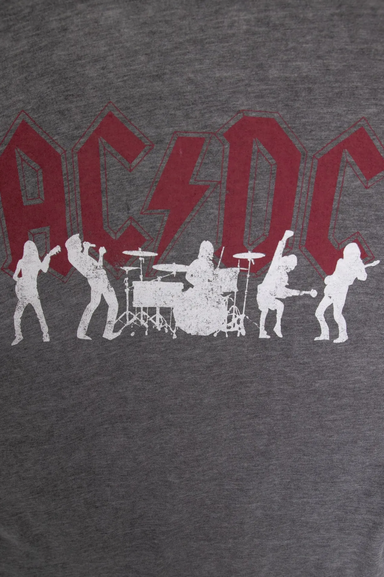 Women Daisy Street T-Shirts-Licensed Relaxed T-Shirt With ACDC Silhouettes Print