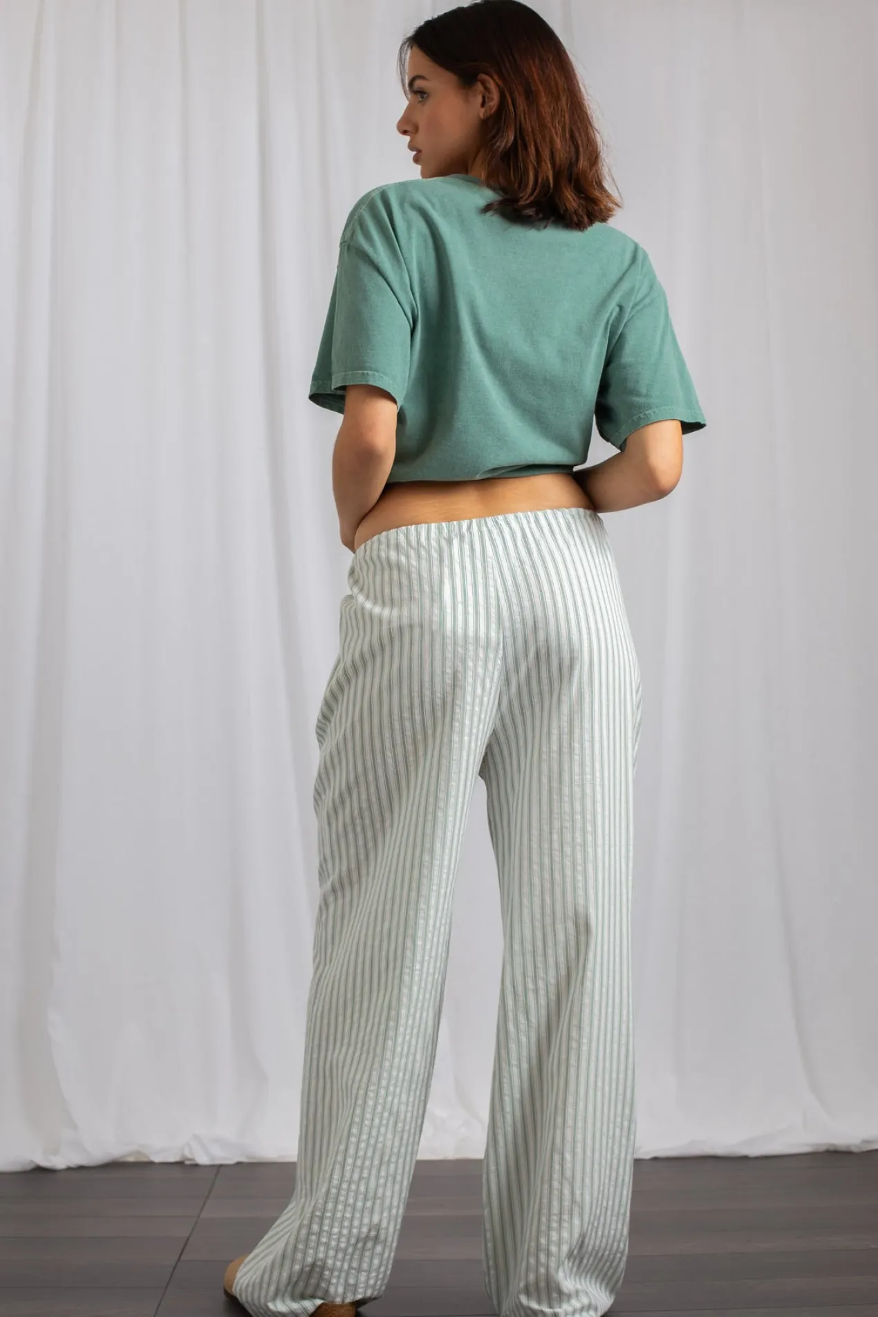 Women Daisy Street Trousers-Mid Rise Straight Leg Bottoms
