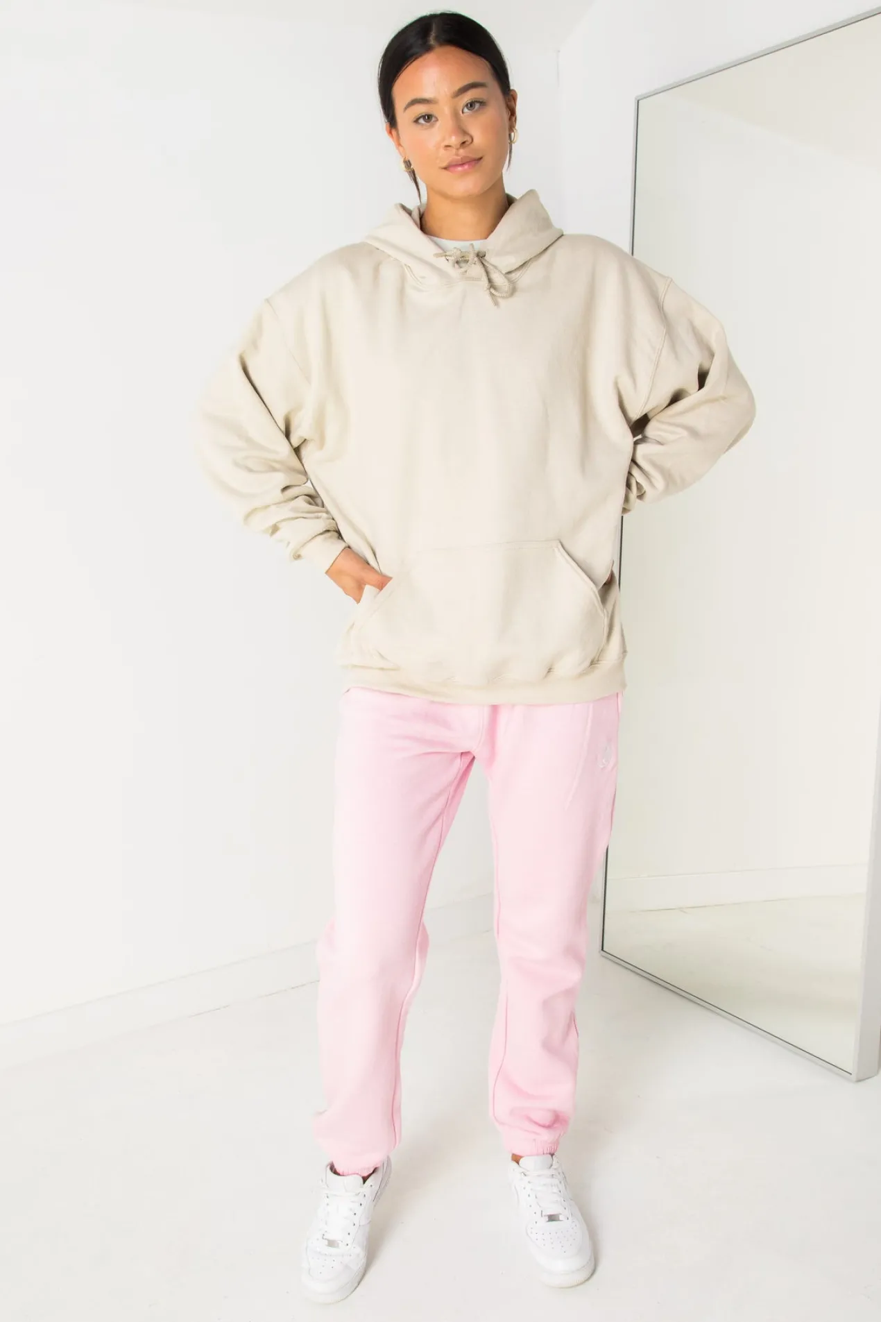 Women Daisy Street Hoodies & Sweatshirts-Oversize Hoodie with Racing Team Print