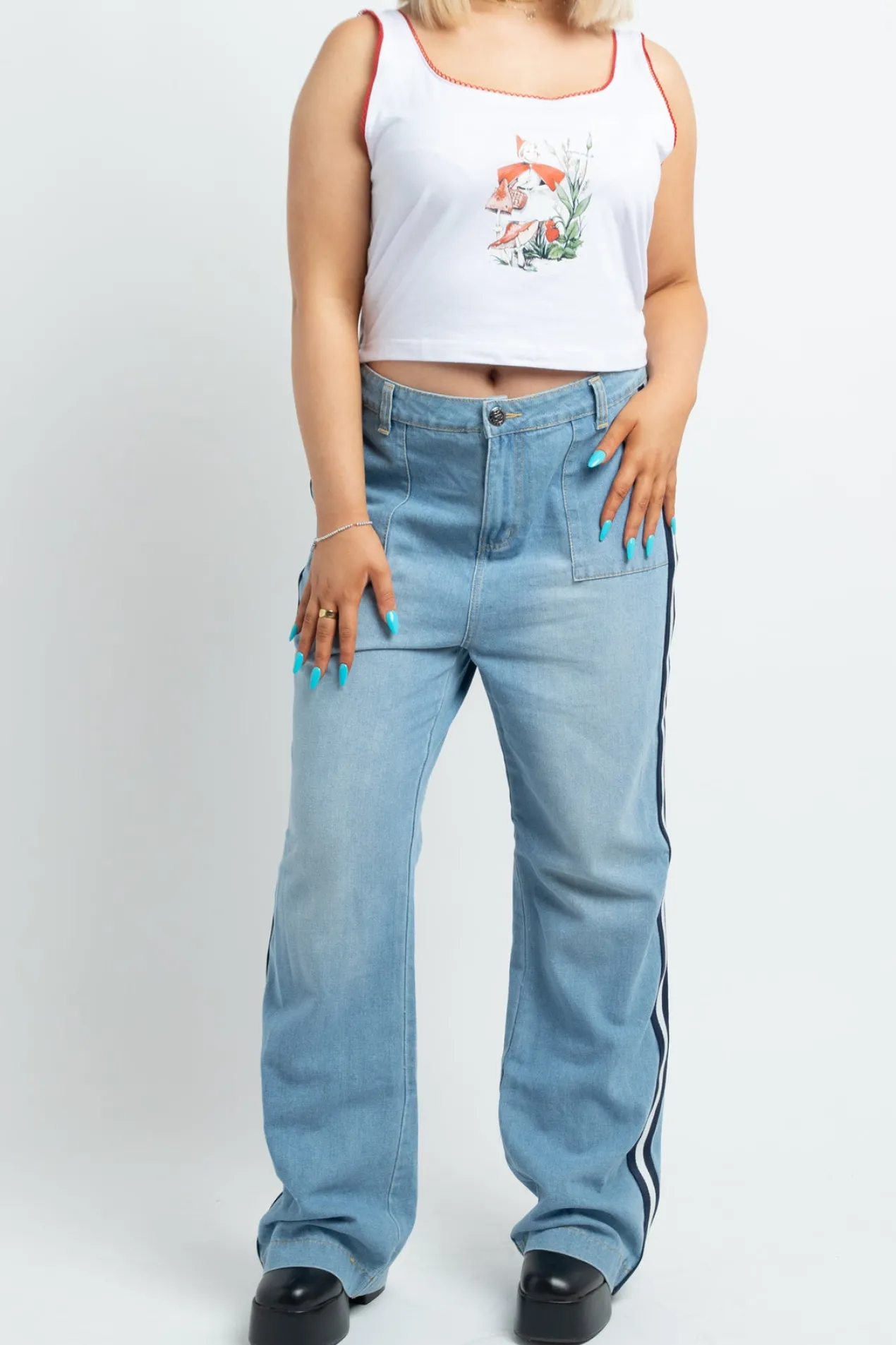 Women Daisy Street Tops-Pyjama Vest In Fairy Mushroom Print