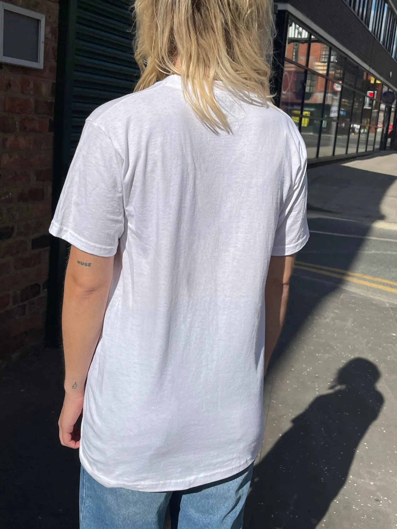 Women Daisy Street T-Shirts-Relaxed T-Shirt with Trouble Graphic