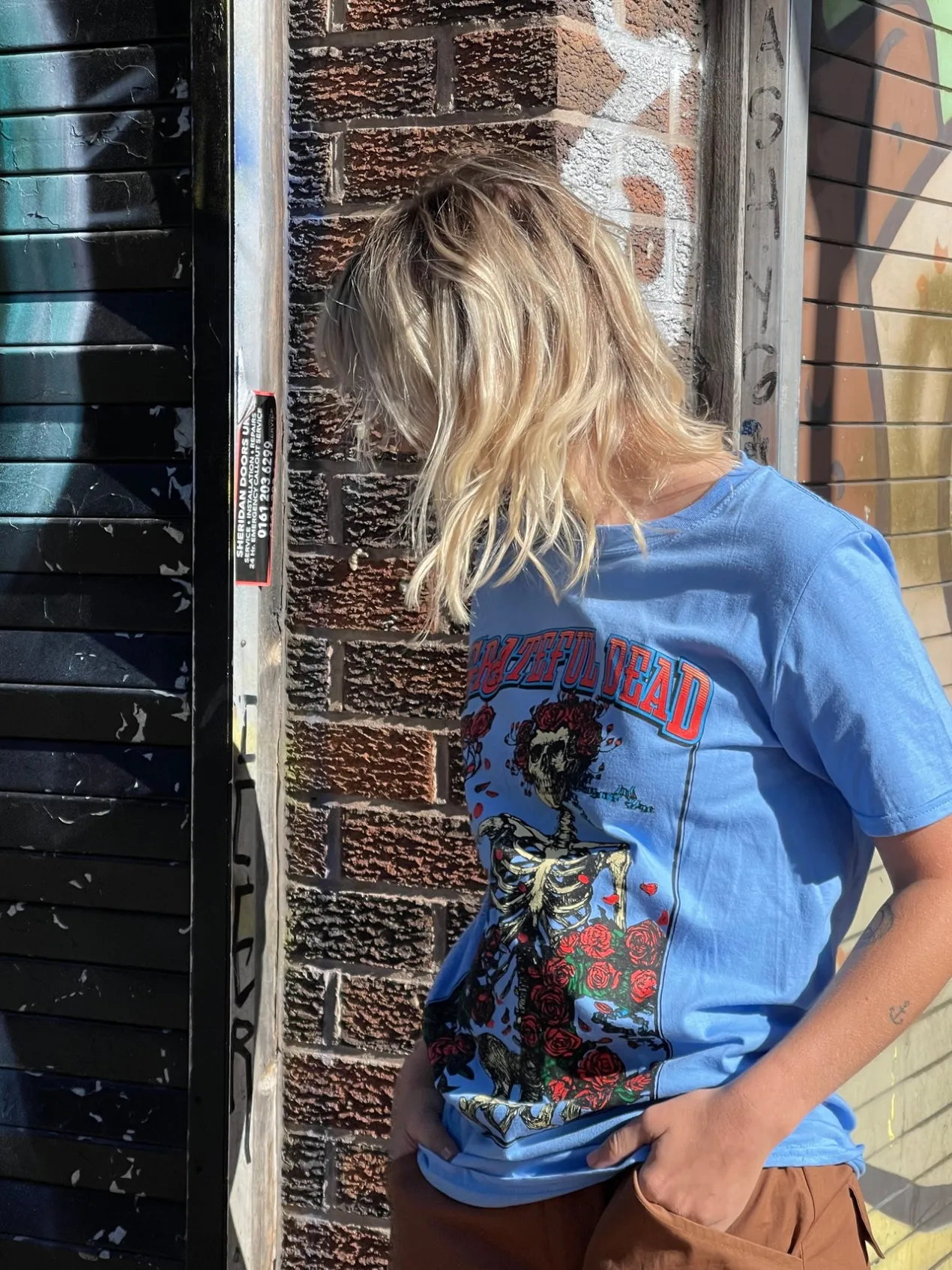 Women Daisy Street Band Tees-Relaxed T-Shirt with Grateful Dead Print