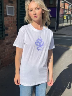 Women Daisy Street T-Shirts-Relaxed T-Shirt with Mystic Snakes Graphic