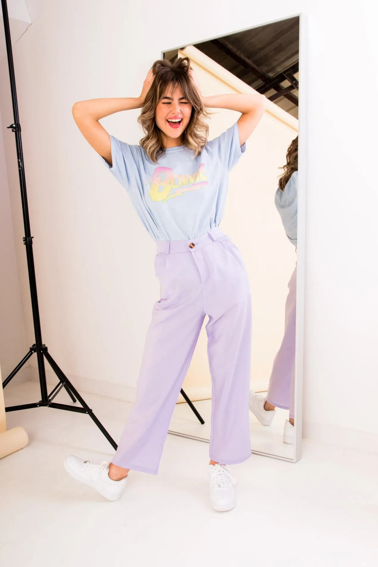 Women Daisy Street Band Tees | T-Shirts-Relaxed T-Shirt with Bowie Print