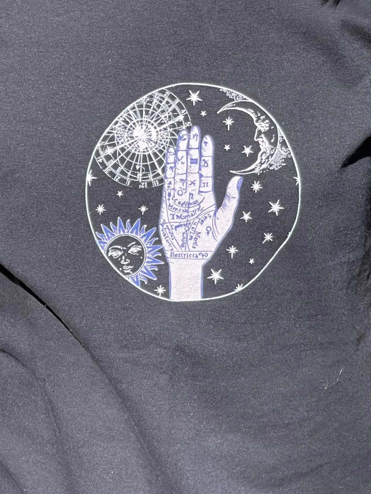 Women Daisy Street T-Shirts-Relaxed T-Shirt with Palmistry Print