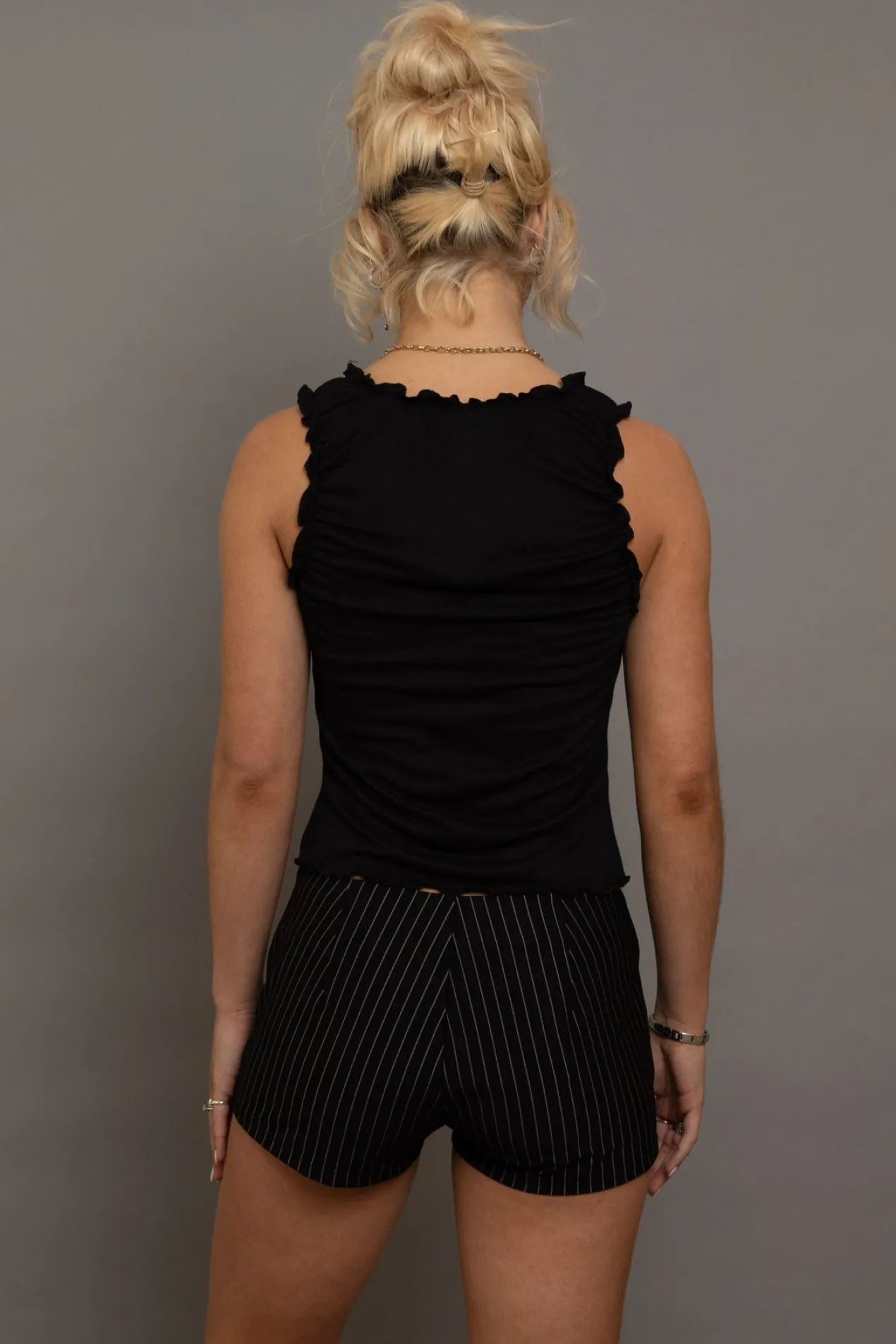 Women Daisy Street Partywear | Tops-Ruched Edge Vest Top With Bow Detail