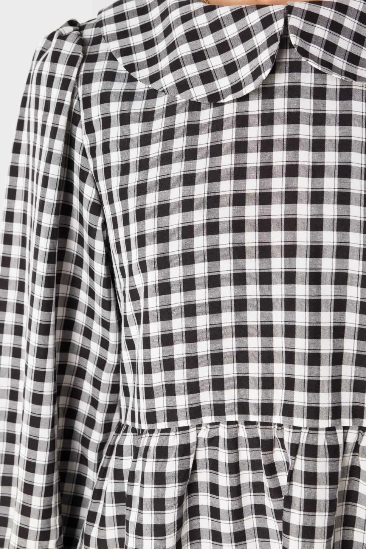 Women Daisy Street Dresses-Smock Style Dress in and White Gingham