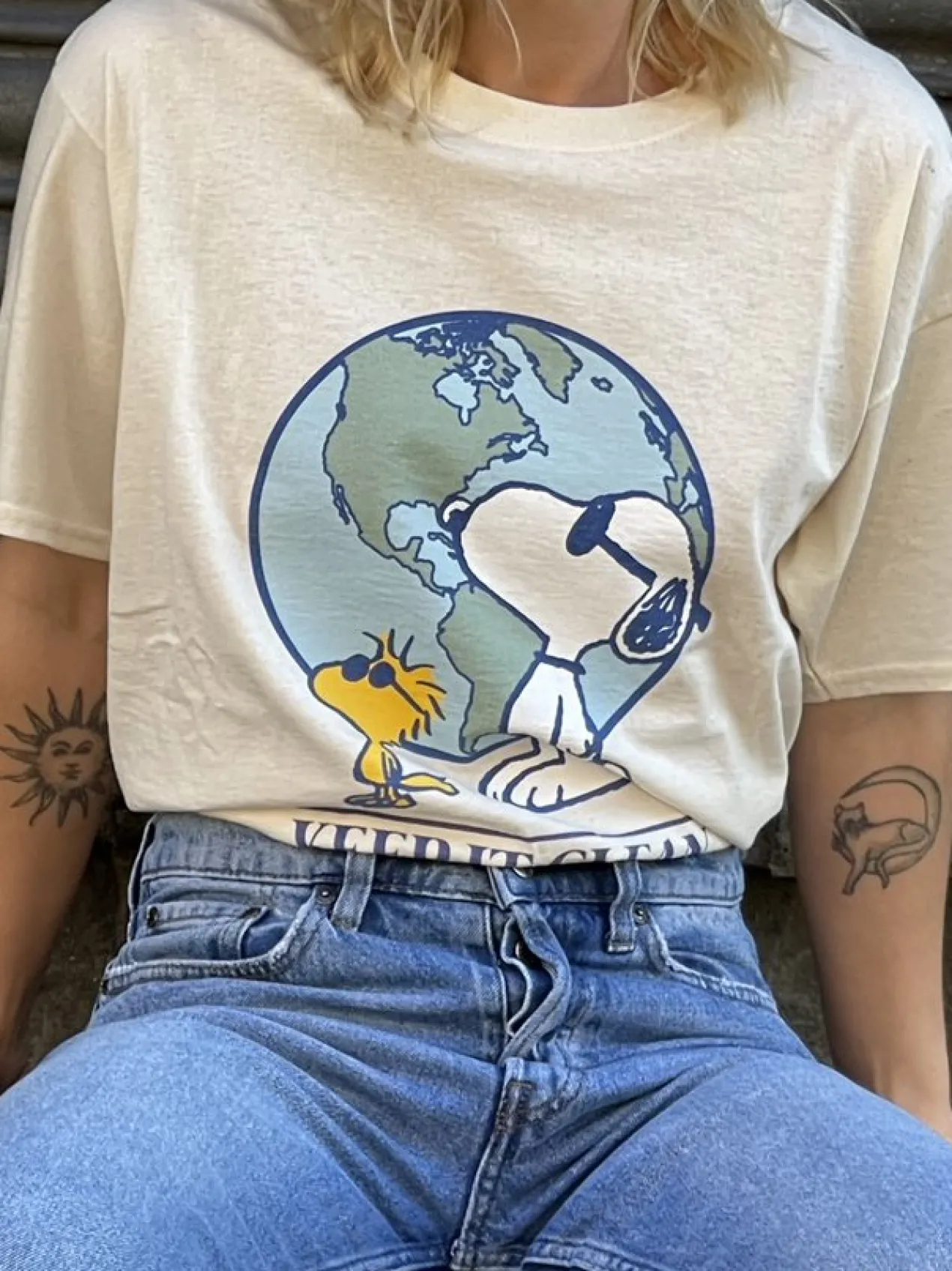 Women Daisy Street T-Shirts-Snoopy Peanuts Tee