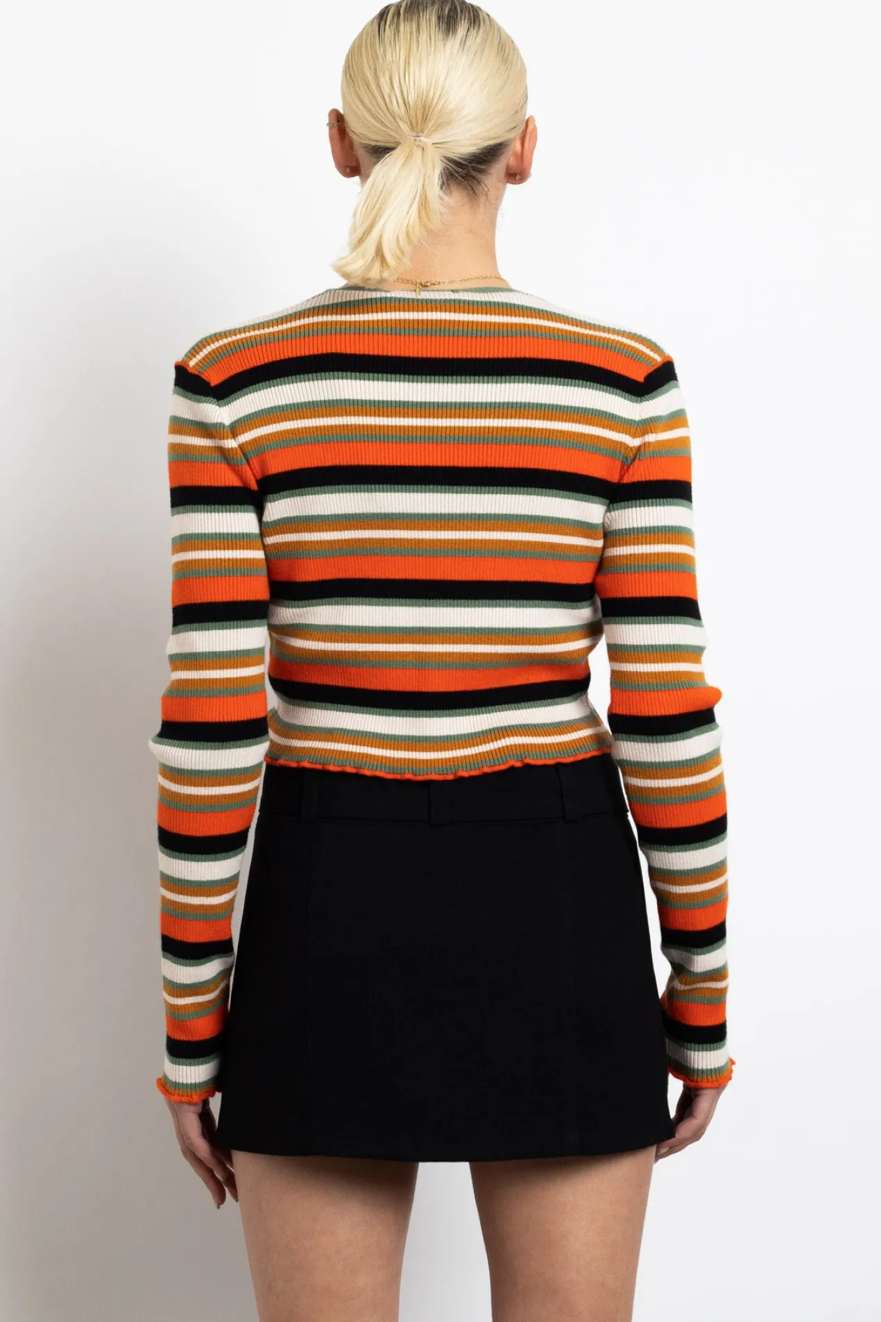 Women Daisy Street Tops | Hoodies & Sweatshirts-Stripe 90's Knit Cardigan