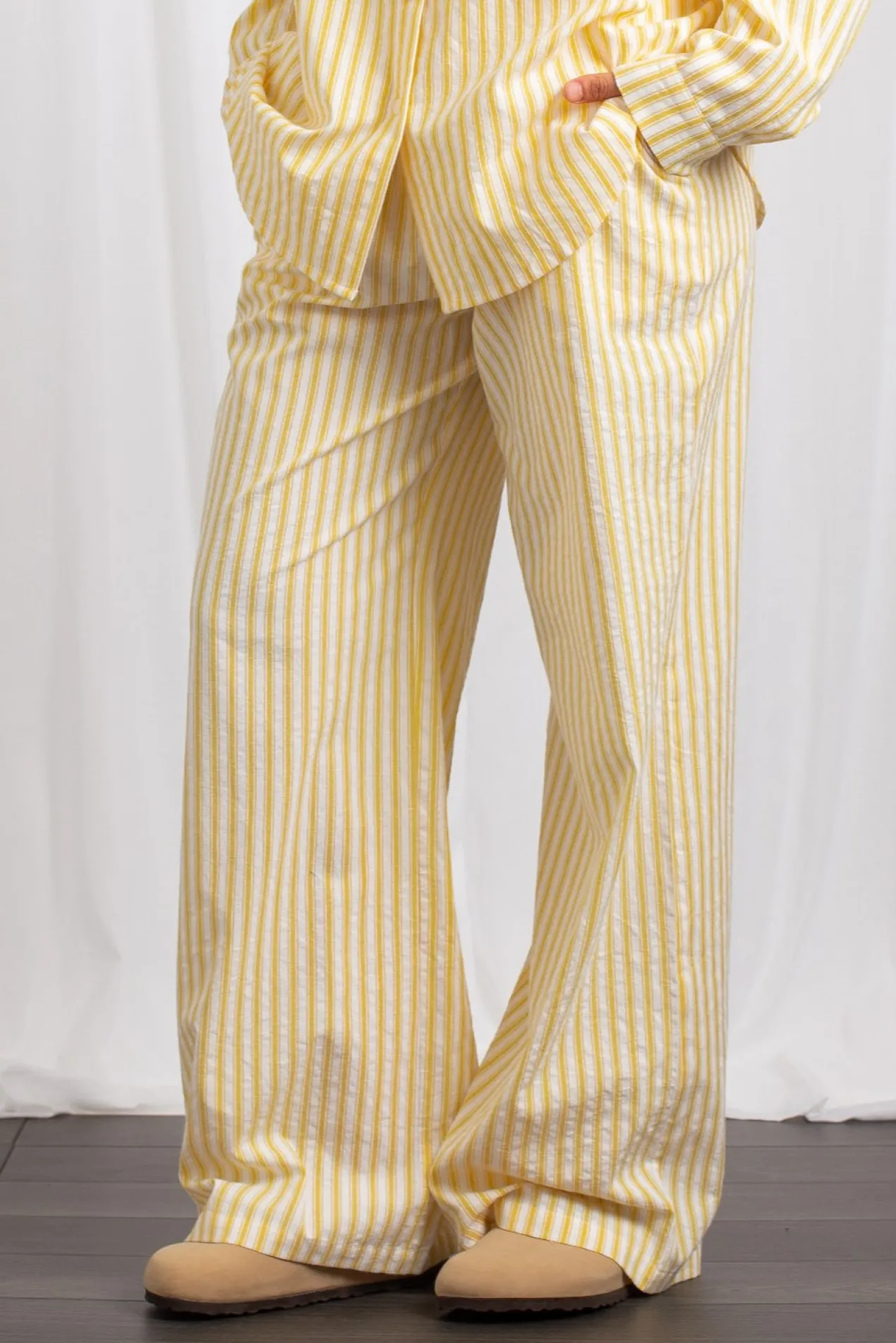 Women Daisy Street Trousers-Stripe Trousers With Elasticated Waistband
