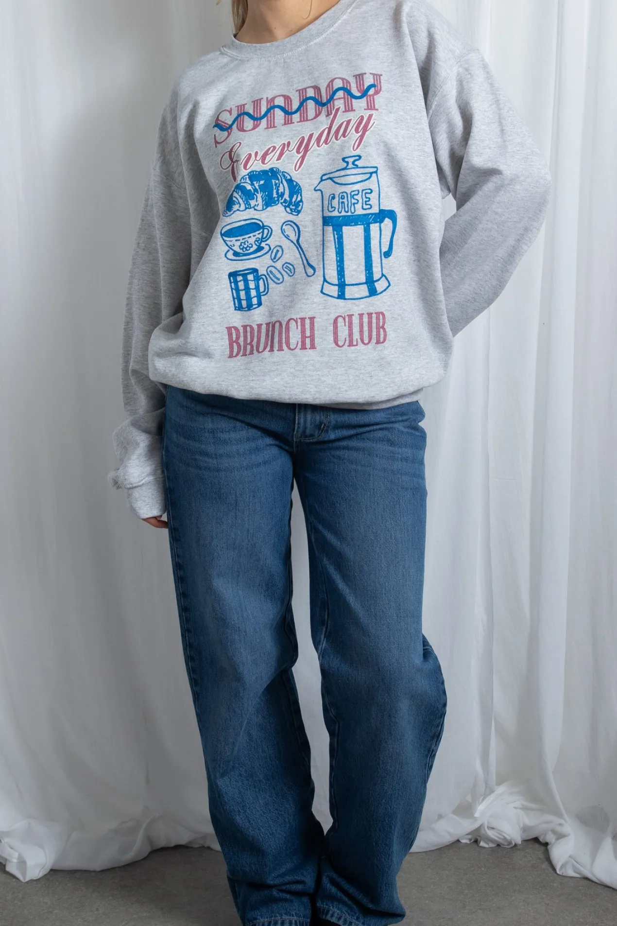 Women Daisy Street Hoodies & Sweatshirts-Sunday Brunch Club Sweat