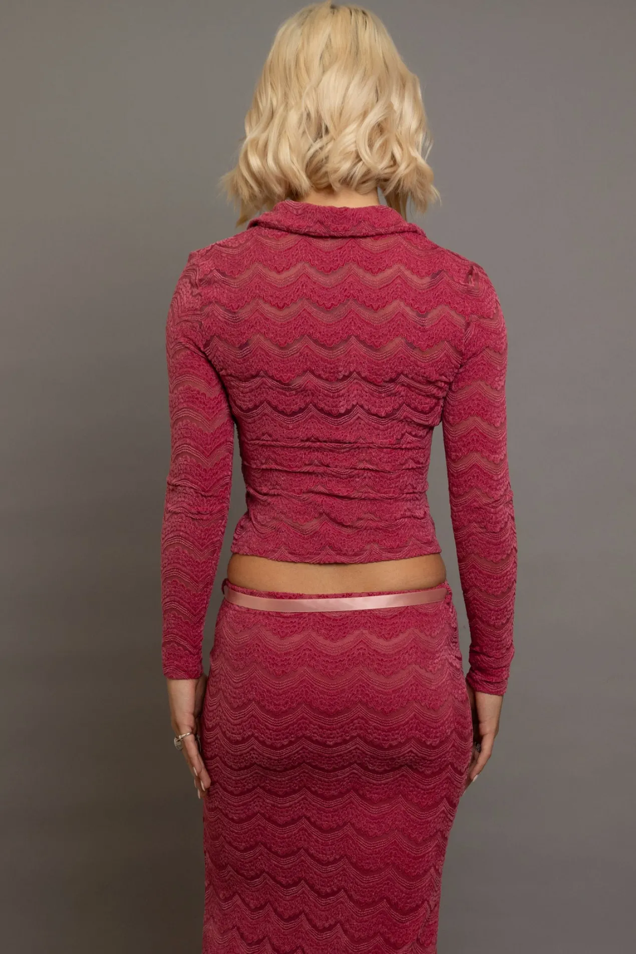 Women Daisy Street Partywear | Tops-Textured Fitted Shirt