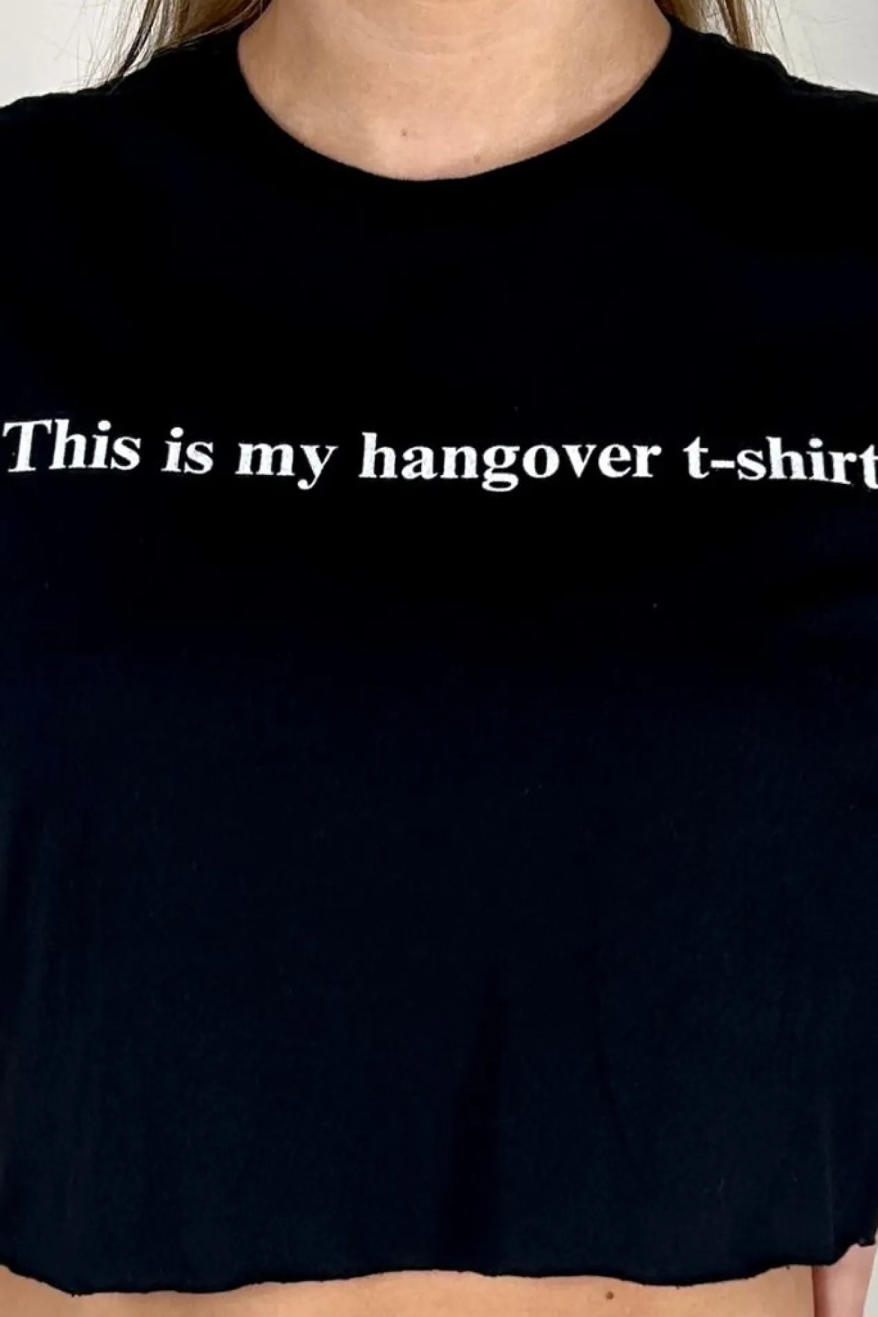 Women Daisy Street T-Shirts-This Is My Hangover T-Shirt Cropped Tee