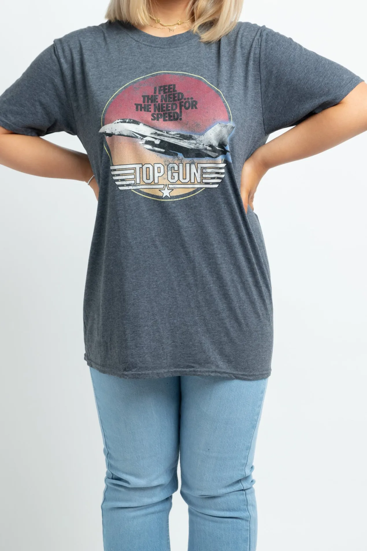 Women Daisy Street T-Shirts-Top Gun Licensed T-Shirt in