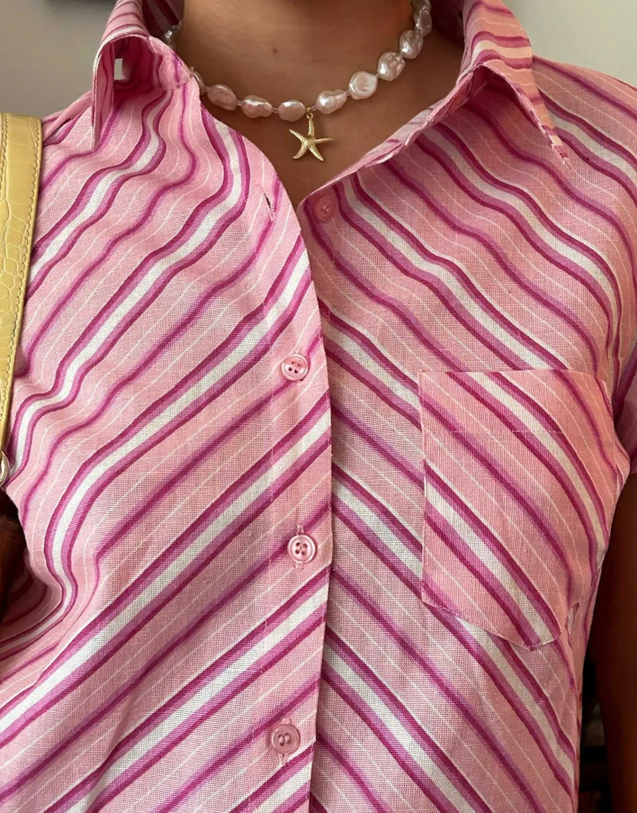 Women Daisy Street Tops-x Chloe Davie Stripe Fitted Shirt